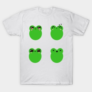 Cute frog face expressions v3 T-Shirt